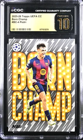Pedri, 2025, Topps, UEFA CC Born Champ, #BC-4, Pristine 10
