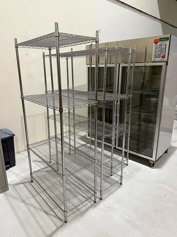 Metal shelves stainless steel