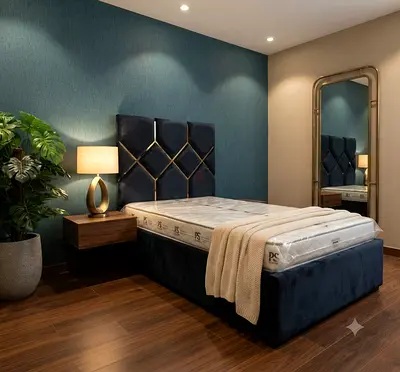 Wooden Valvet Fabric Single Bed Frame For Sale