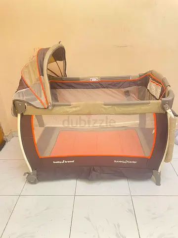 Baby Trend Nursery Center Playard with Bassinet and Canopy - Good Condition