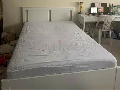 Ikea Queen size bed frame with Ikea Brand mattress available in perfect condition