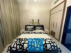 Furnished 1BR Apartment | Glamz Residence Tower 1 | Balcony with Skyline View