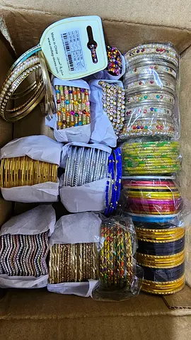 Box of assorted womens bangles and bracelets - mixed new lot