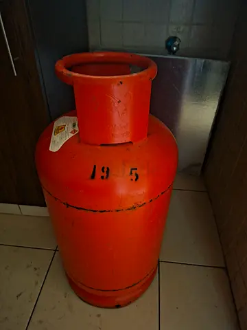 Used Orange LPG Gas Cylinder - Good Condition with 60% gas