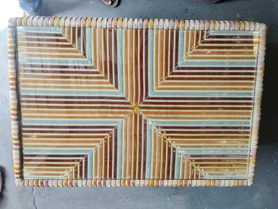 Coffee table / Ottoman with glass for sale