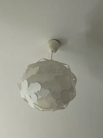 White floral pendant ceiling light - modern decorative lamp