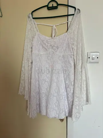 White Floral Lace Long Sleeve Top