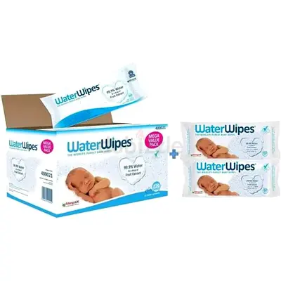 WaterWipes Sensitive+ Newborn Baby Wipes, 12 Packs, 720 Total Wipes, 99.9% Water, Free Delivery