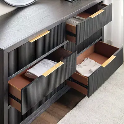 Bed + Drawer Dresser + 2 Night stands