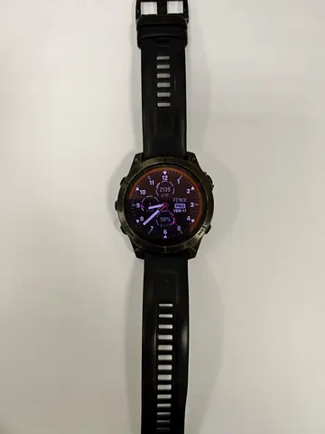 Garmin Fenix 7 sapphire solar - Used Smartwatch with Black Silicone Strap