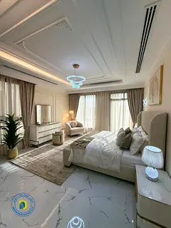 Classic villa, miniature palace, 5BR, roof , Reg fees, furniture, and AC, in Al-Helio 1. Freehold an