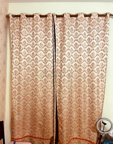 Orange Curtains set of 6 - black out
