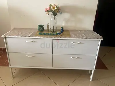 White 4-Drawer Dresser Chest