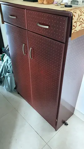 Wooden Storage Shoerack with Drawers and Doors
