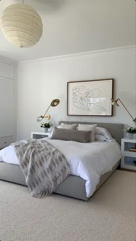 Minimalist Upholstered Bed Frame with Low Profile (King/Queen - specify size)