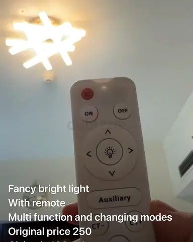 Modern LED Ceiling Light with Remote - Multi-Mode Brightness