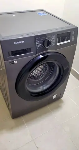 Samsung Front Load Washing Machine, 8 kg, Silver, WW80TA046AX/GU