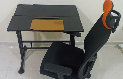 Adjustable slides Table set chair 159 dhs no funny offer