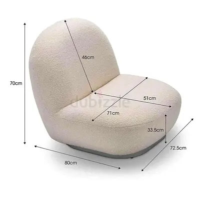 Modern Boucle Fabric Sofa with Cushions
