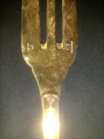 Used vintage metal dining fork - single piece