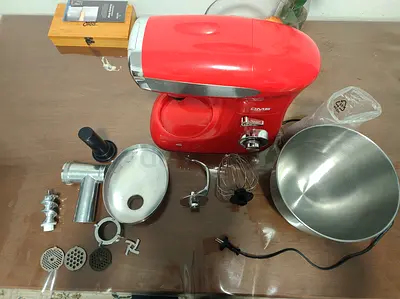 DMC Stand Mixer with Bowl and Meat Grinder Attachments - Good Working Condition