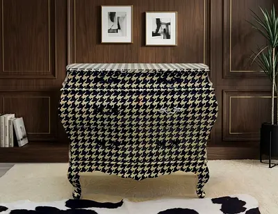 Houndstooth Rare Chest of Drawers