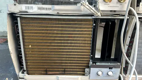 Window air conditioner unit - internal components visible (for spare/repair)