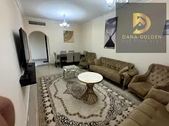 2 rooms and a maid's room / 2 halls / 3 bathrooms / furnished / Al Taawun