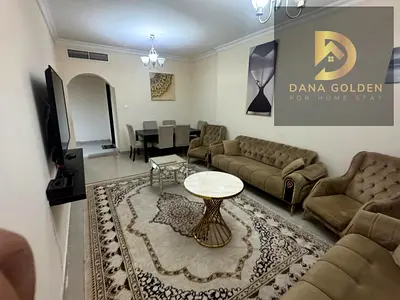 2 rooms and a maid's room / 2 halls / 3 bathrooms / furnished / Al Taawun