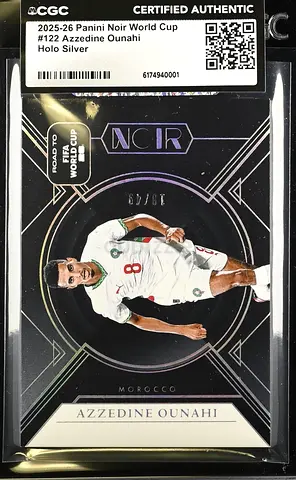 Azzedine Ounahi, 2025, Panini, FIFA World Cup, Morocco, #122, CGC Certified, Top pop