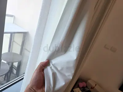 3 White blackout curtains set - great condition