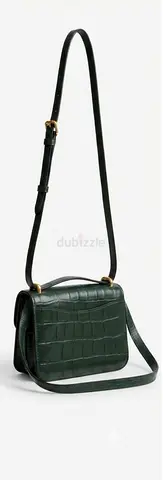 Coach Small Croc-Embossed Leather Crossbody Bag - Dark Green