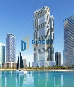 Luxury 2-Bedroom Apartment for Sale in Aljada Tower – Sharjah Waterfront | Mosque and Lake Views