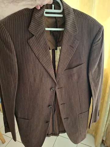 Mens Brown Pinstripe Blazer - Good Used Condition