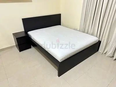 Full set Ikea bed + mattress + two drawers + one nightstand. Queen bed 160cm x 200cm