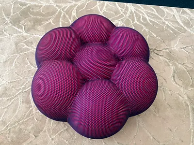 Flower-shaped single-seater floor sofa