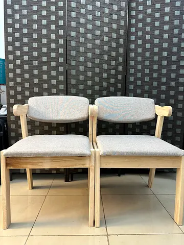 2 Modern Scandinavian Wood Chairs