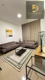 Available from today: a one-bedroom apartment with a living room, bathroom, and balcony in Al Majaz
