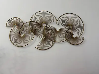 Premium Gold Metal Fan Wall Art Sculpture (Moving Sale)