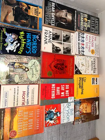 Collection of Books — Wimpy Kid, Enid Blyton, Nancy Drew, Geronimo, books giving insights in life