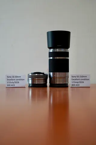 Sony lenses 16-50mm  55-210mm excellent condition
