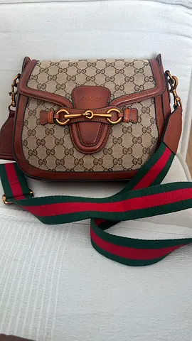 Gucci Horsebit Canvas Saddle Bag with Web Strap - Excellent Condition,  no dust bag or box availabl