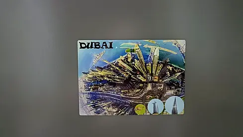 Dubai Souvenir Fridge Magnet — Skyline Design