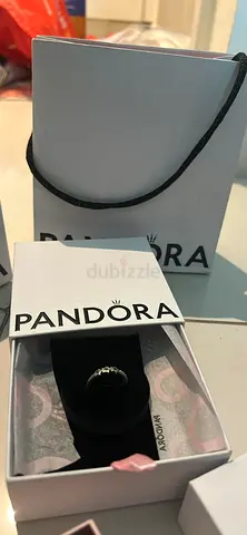 Pandora sterling silver ring with stones with original gift box