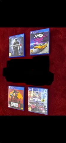 Collection of 4 PS4 Games – Uncharted 4, Need for Speed Heat, Red Dead Redemption 2, The Crew 2