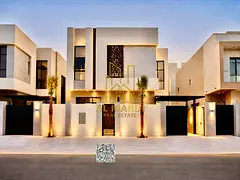 Luxury villa for sale in Al Zahia, Ajman, on Emirates Road exit, including electricity, water, and a