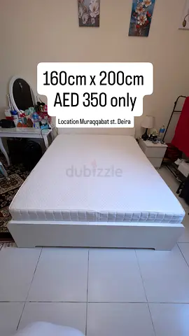 Ikea bed frame 160cm x 200cm with Springless mattress