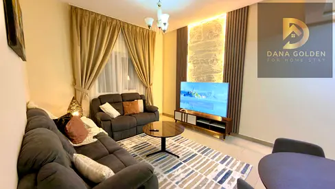 ne bedroom and living room / First occupancy / Hotel-style furnishings / Al Majaz 3, opposite Al Safiya