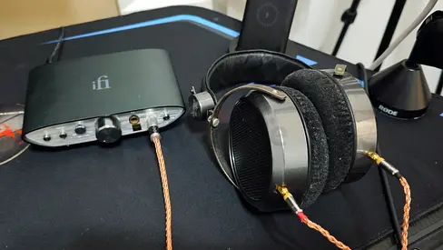 Classic Hifiman HE500 open plannar Headphones + iFi Zen DAC Headphone amplifier
