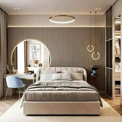 Round corner wings queen hydraulic bed frame